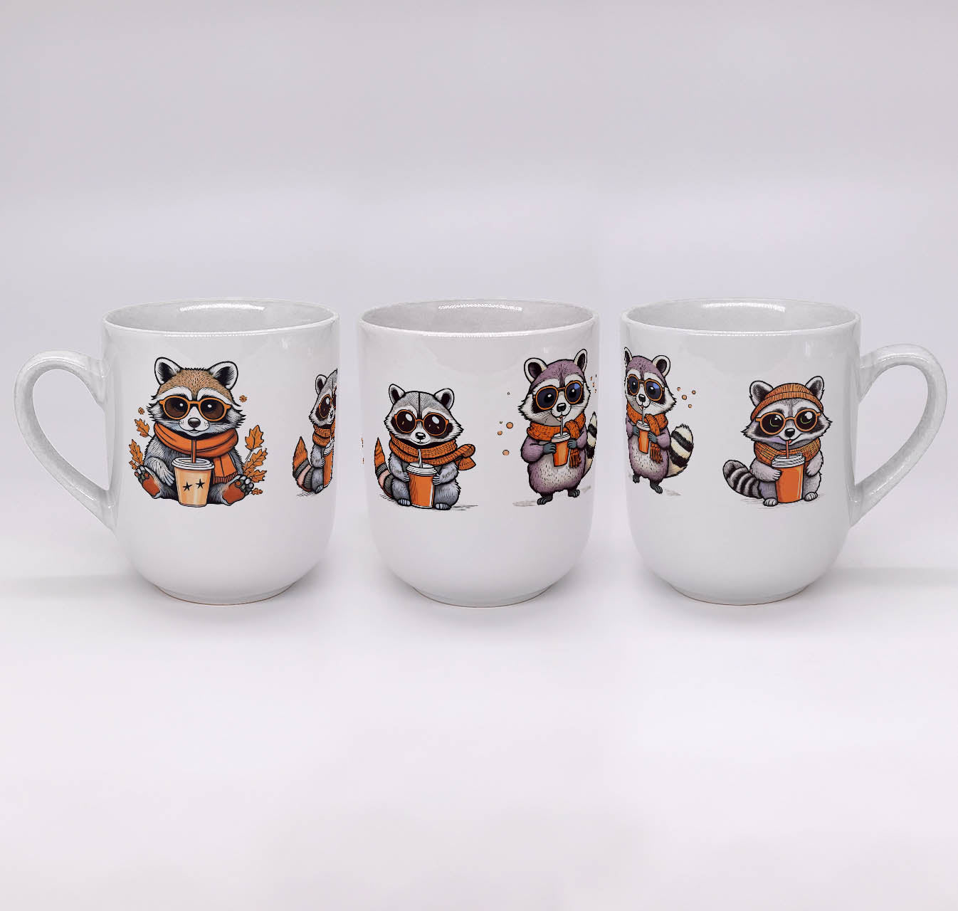 Tasse Waschbär Gang Gruppe lässig
