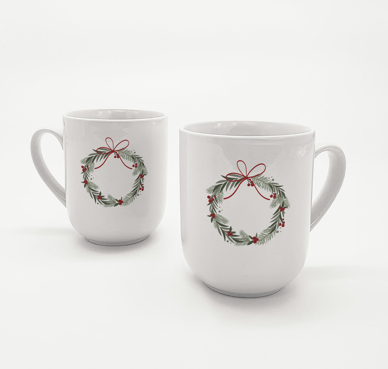 Tasse Frohe Weihnachten kleine Keramiktasse Weihnachtskranz Weihnachtsgeschenk