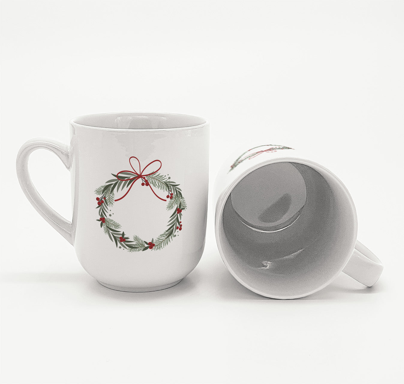 Tasse Frohe Weihnachten kleine Keramiktasse Weihnachtskranz Weihnachtsgeschenk