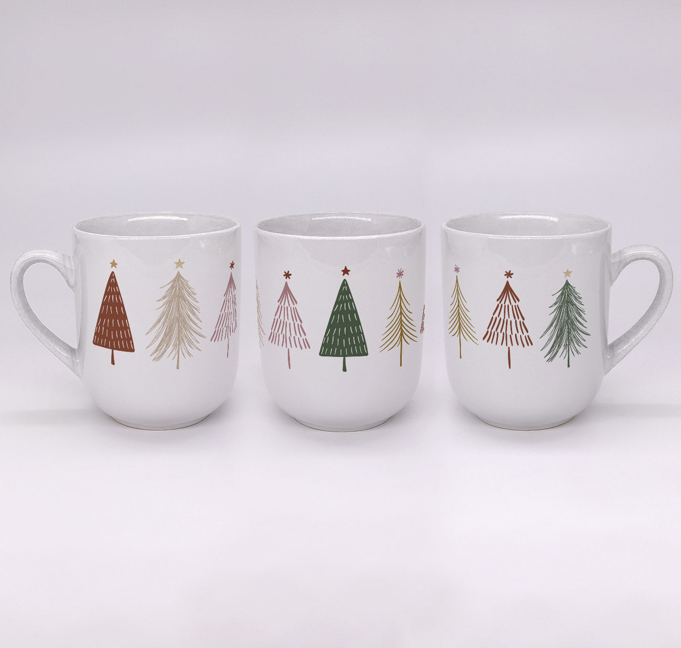 Tasse Weihnachten kleine Keramiktasse mit minimalistischen Weihnachtsbaum Motiv