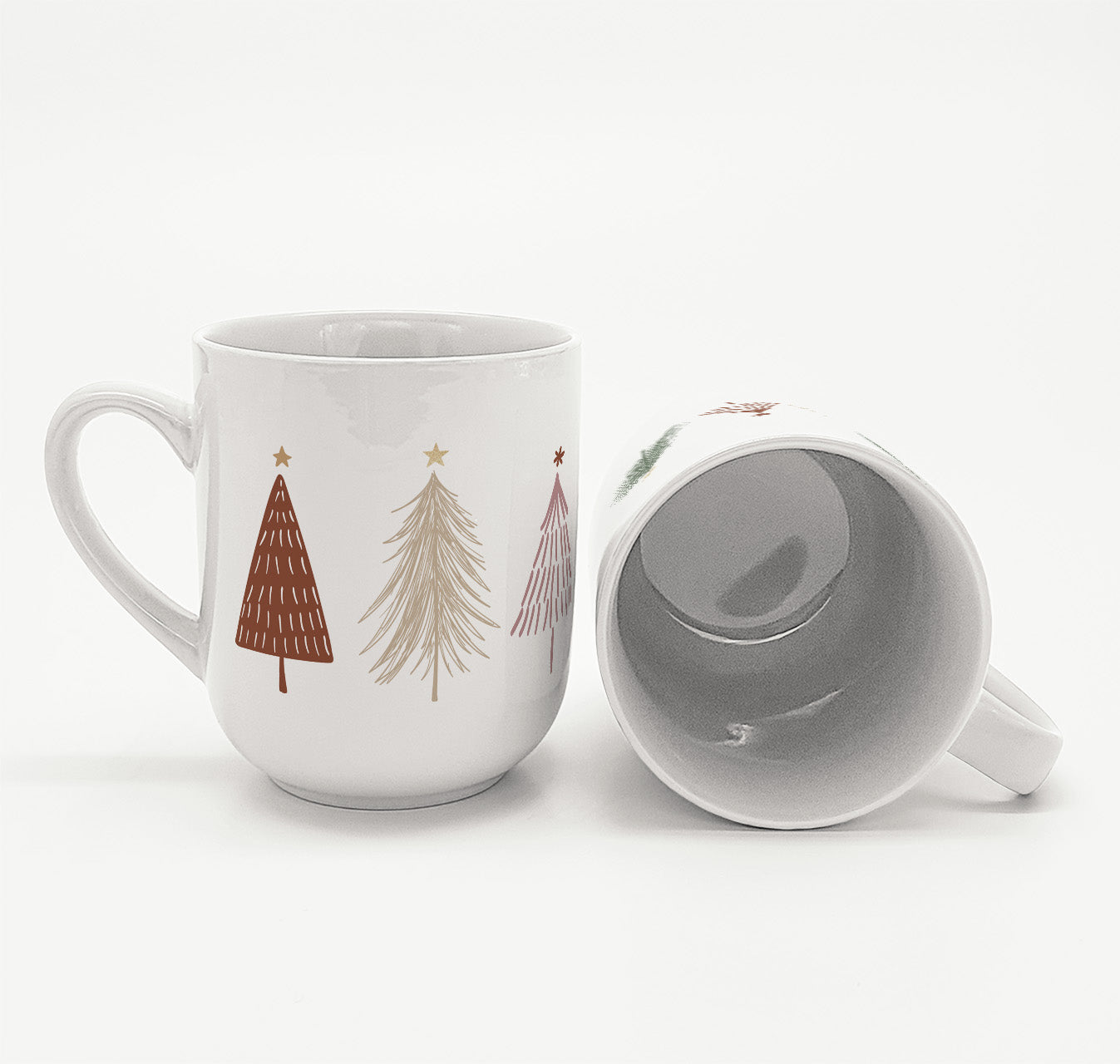 Tasse Weihnachten kleine Keramiktasse mit minimalistischen Weihnachtsbaum Motiv