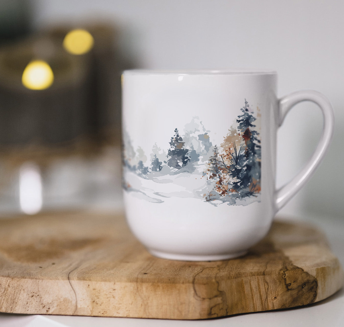 Tasse Weihnachten mit Winterlandschaft Winter Wonder Land Winterwald Keramik