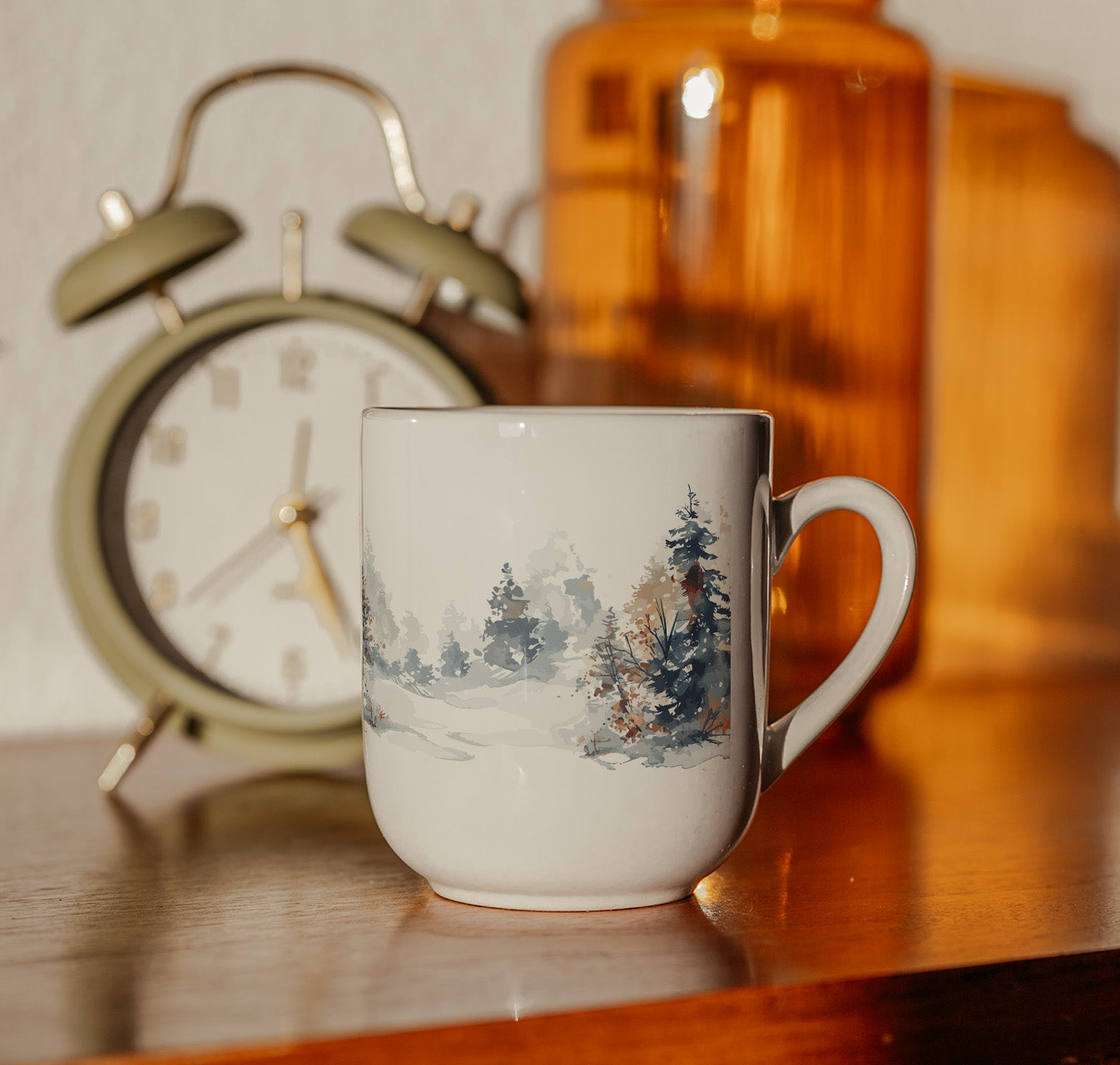 Tasse Weihnachten mit Winterlandschaft Winter Wonder Land Winterwald Keramik
