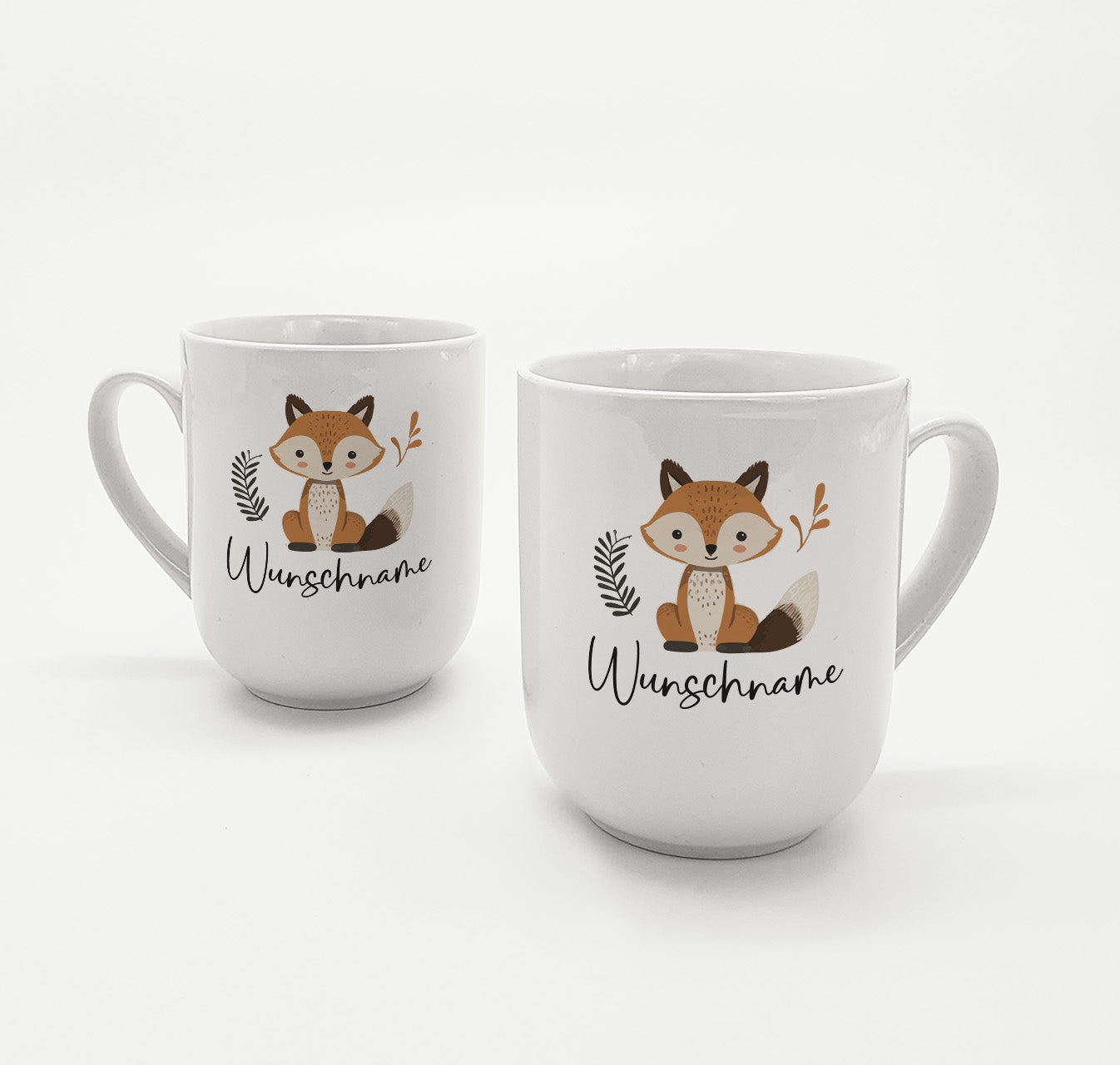 Tasse Fuchs Illustration personalisiert für Kinder
