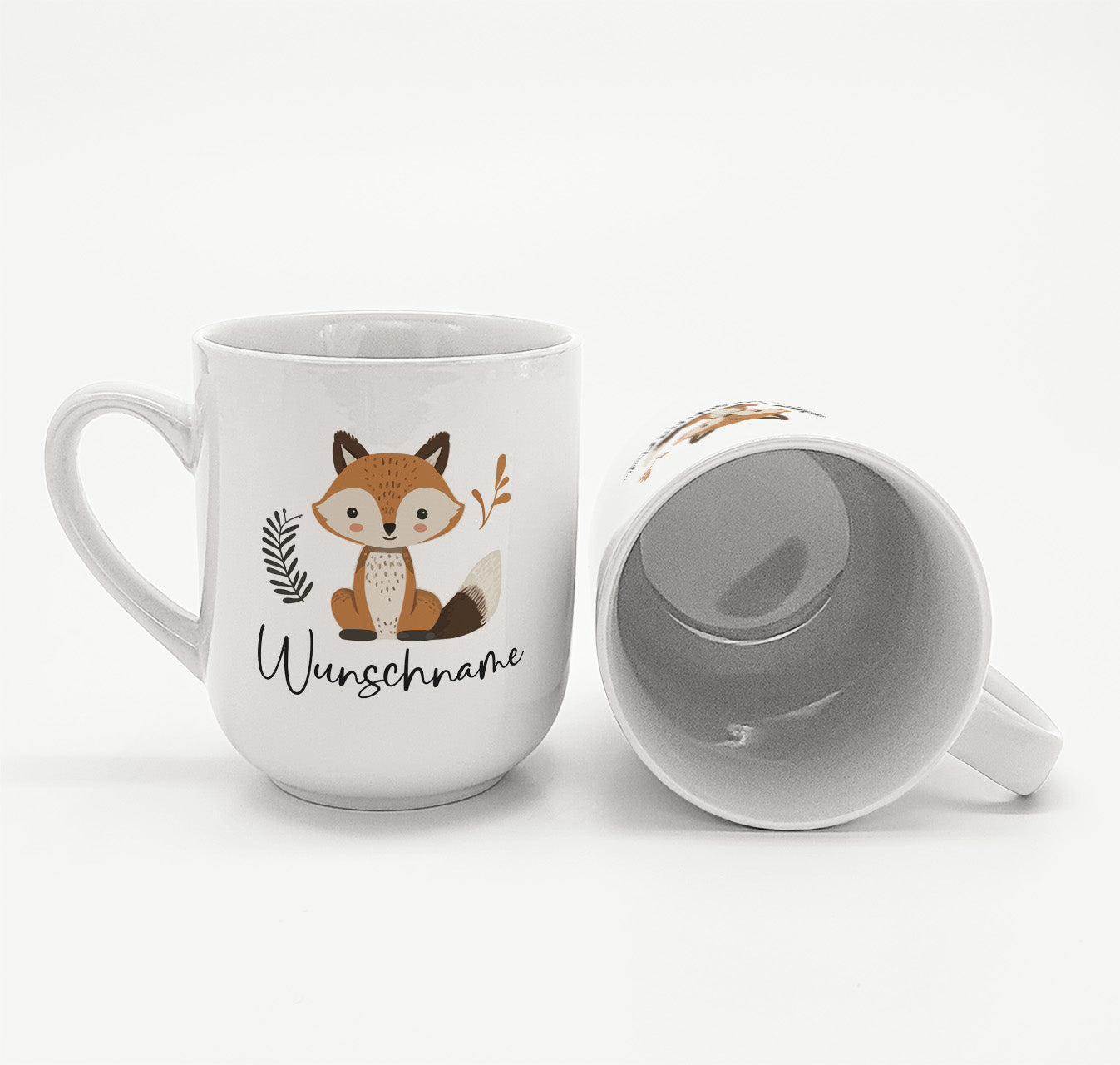 Tasse Fuchs Illustration personalisiert für Kinder
