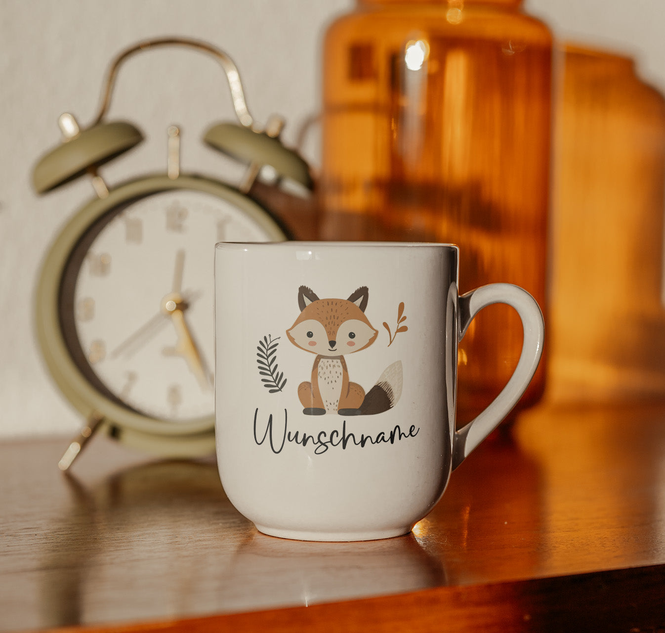 Tasse Fuchs Illustration personalisiert für Kinder