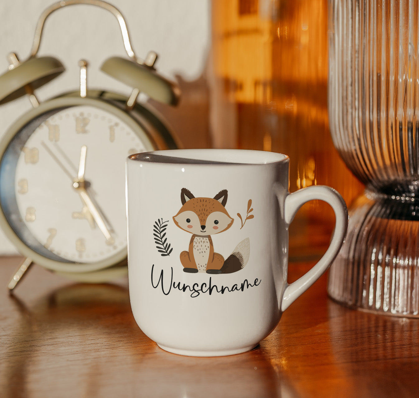 Tasse Fuchs Illustration personalisiert für Kinder