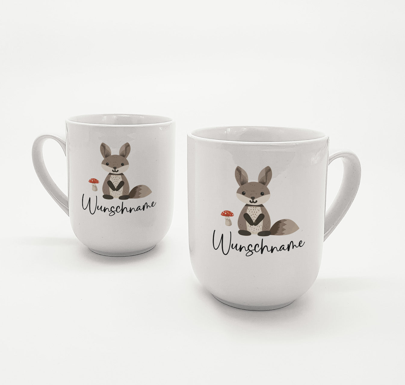 Tasse Hase Illustration personalisiert für Kinder
