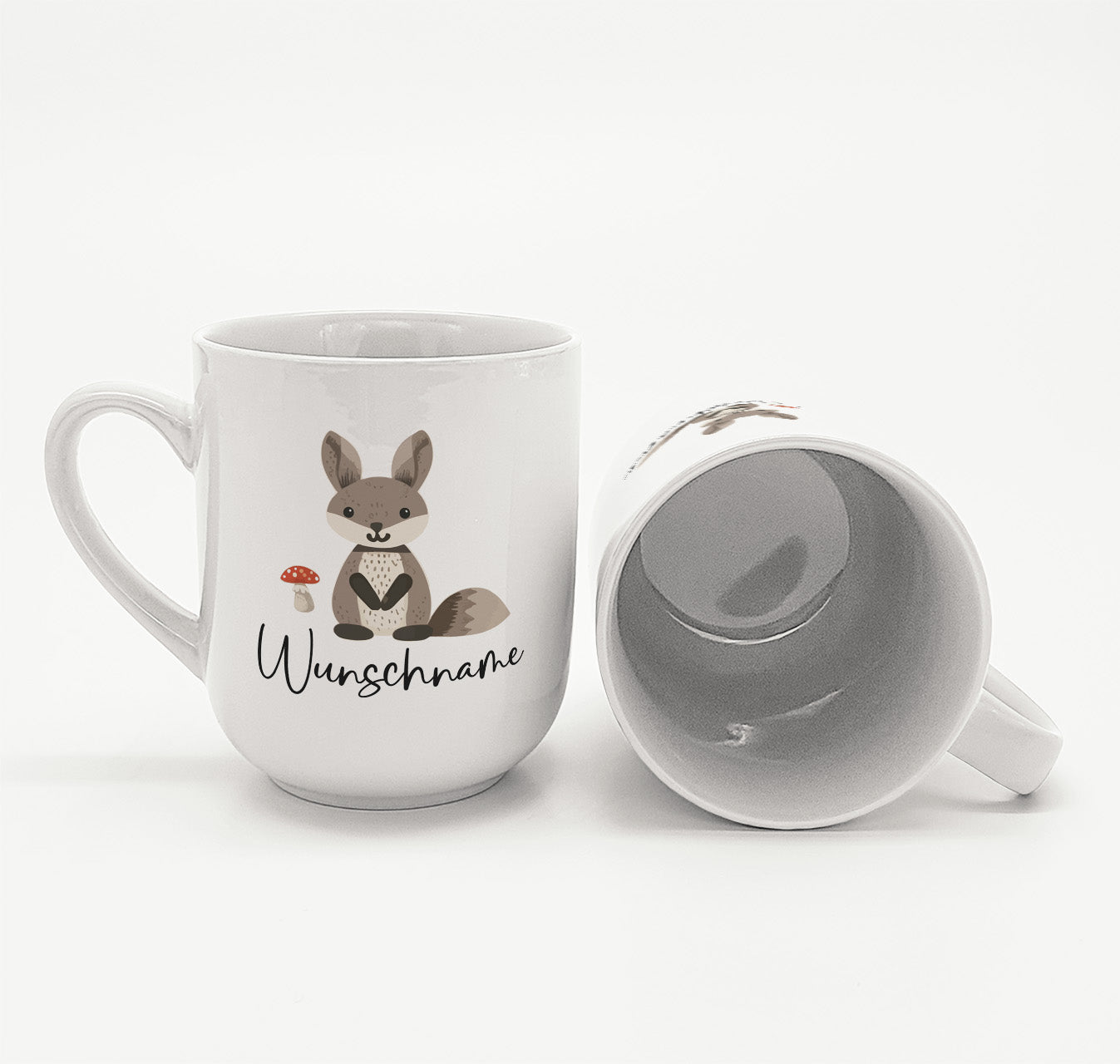Tasse Hase Illustration personalisiert für Kinder