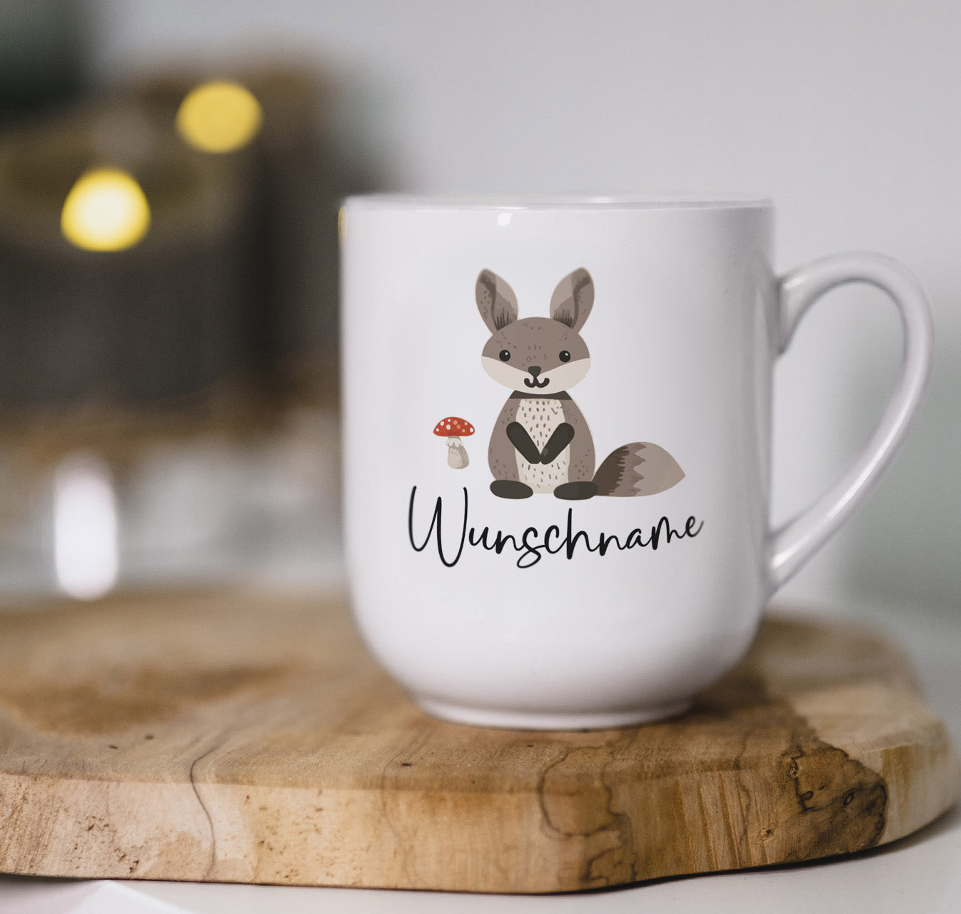 Tasse Hase Illustration personalisiert für Kinder
