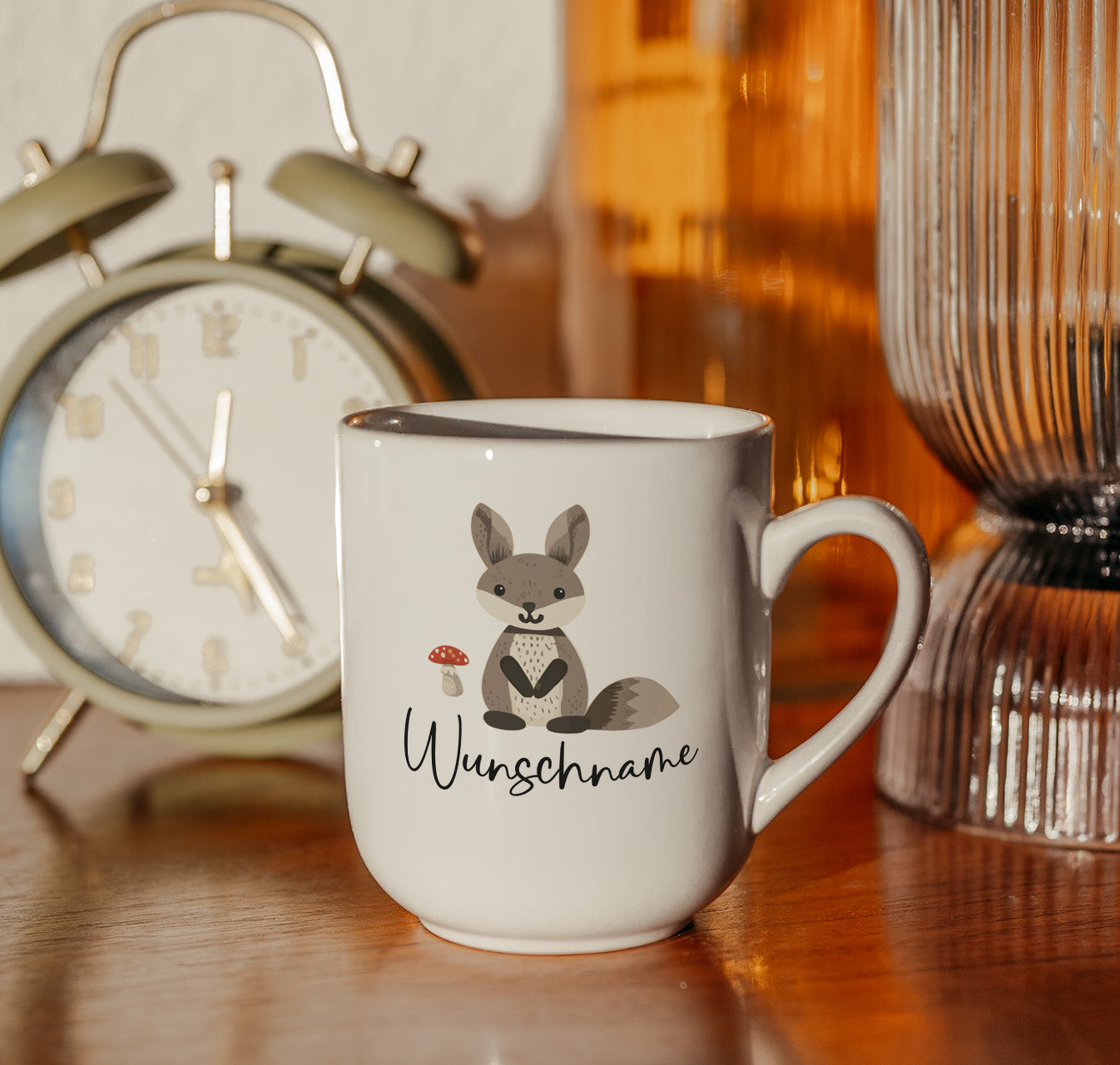 Tasse Hase Illustration personalisiert für Kinder