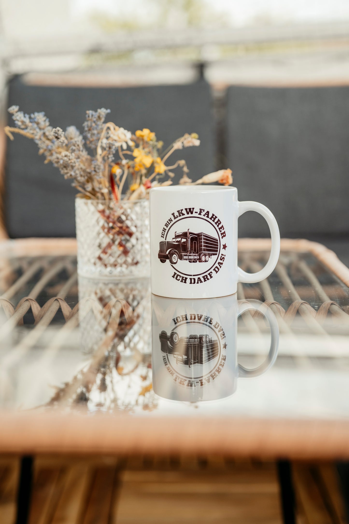 Tasse mit Spruch "Ich bin LKW Fahrer, ich darf das" Berufskraftfahrer LKW-Fahrer