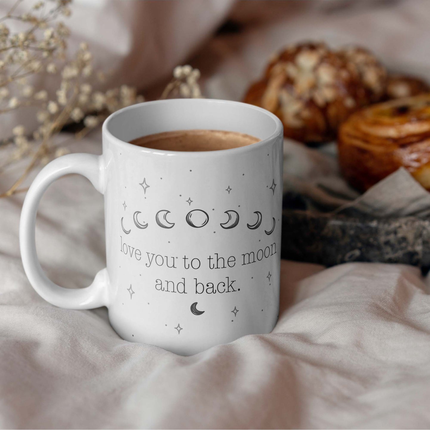Tasse Valentinstag Jahrestag mit Spruch Geschenk Sonne Mond und Sterne Tarot