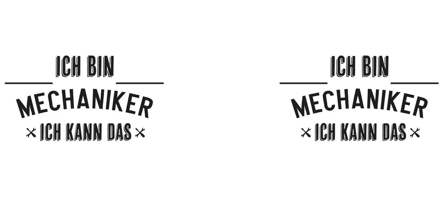 Tasse für Mechaniker mit Spruch "Ich bin Mechaniker, ich kann das"