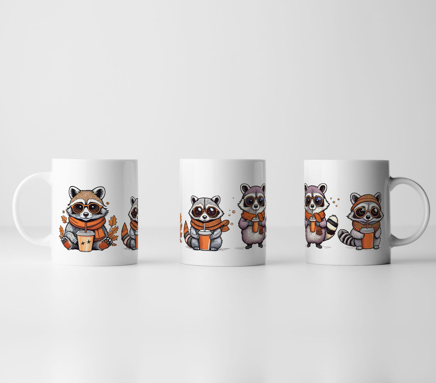 Tasse Herbst Waschbär Gang Gäng