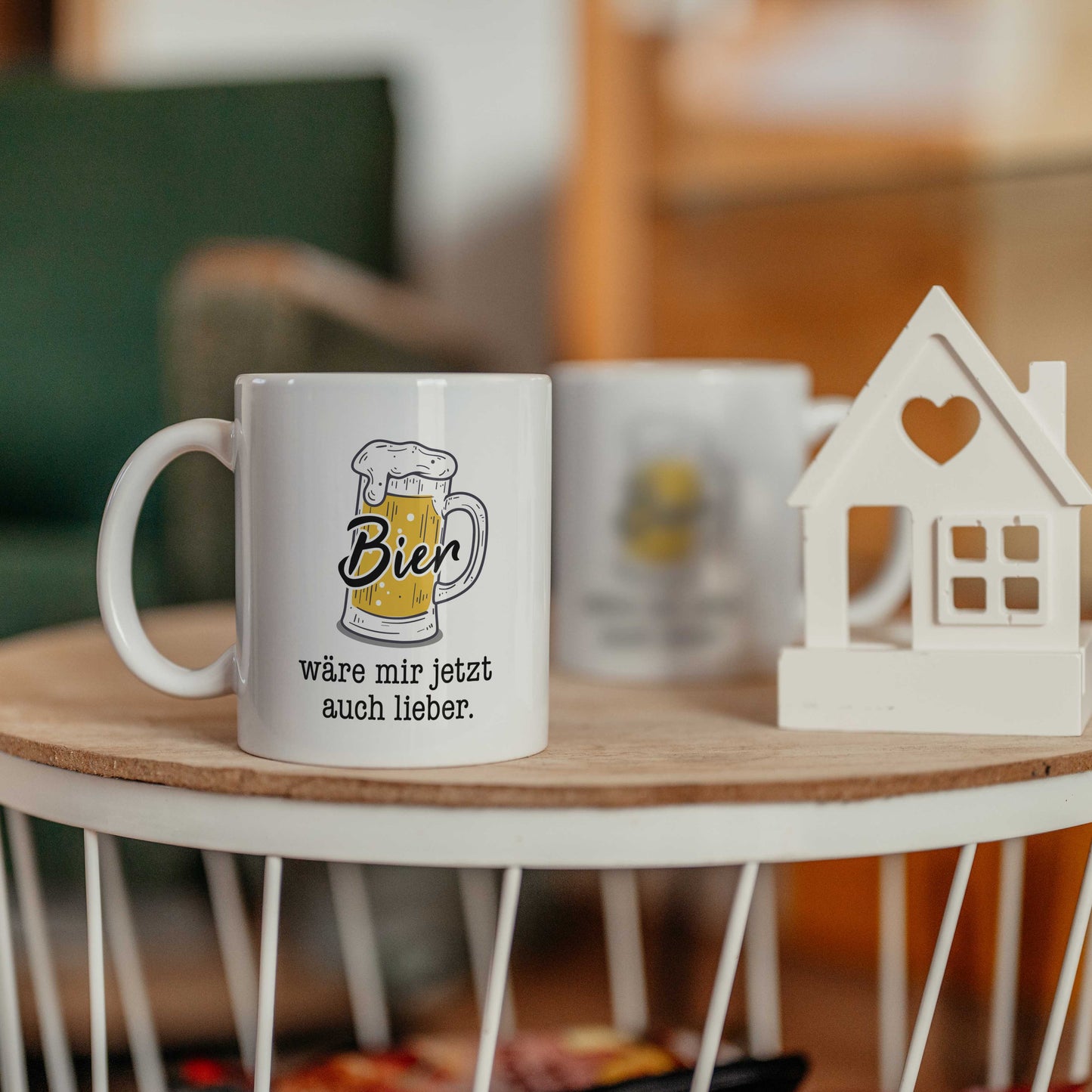 Tasse lustiger Spruch mit Bier