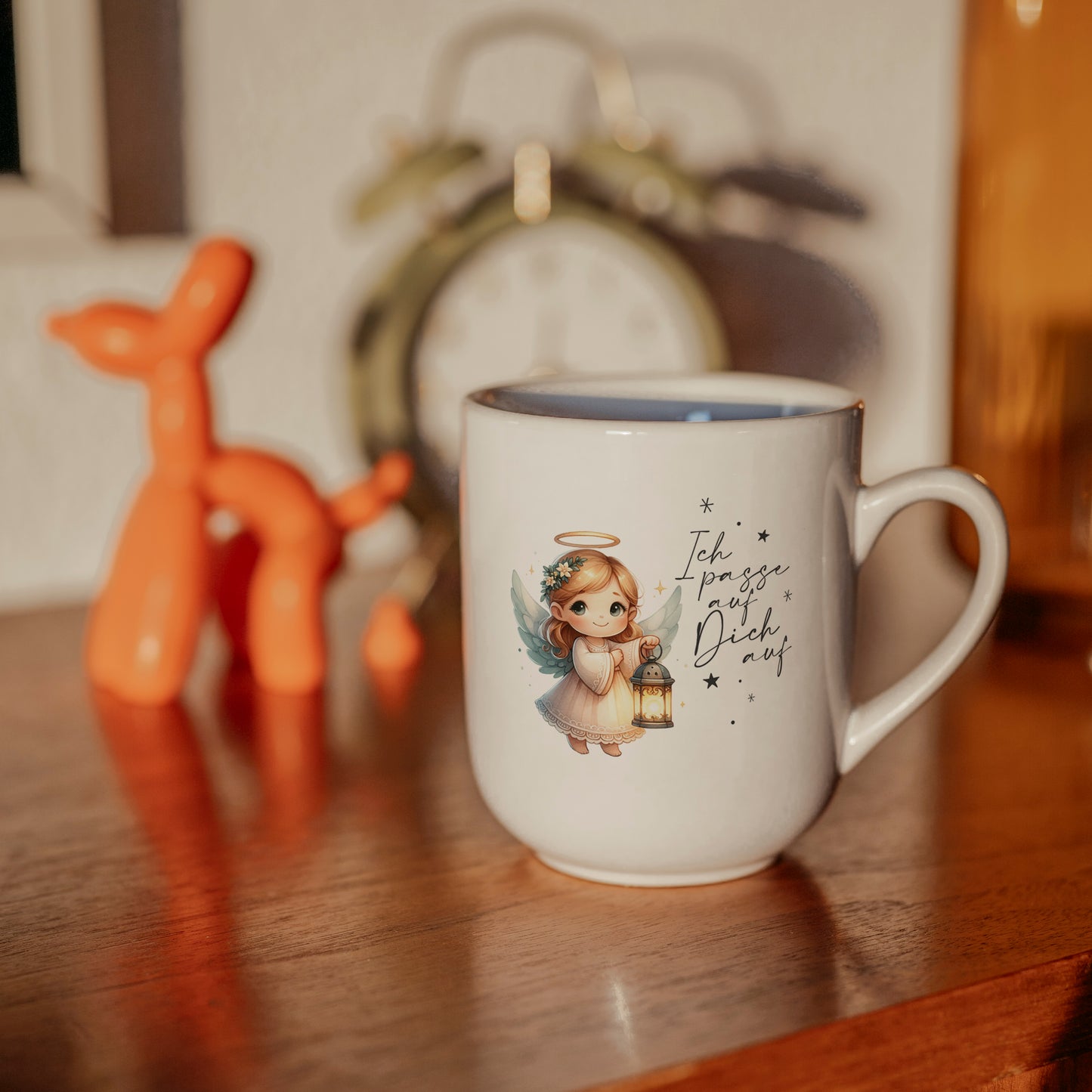 Tasse Schutzengel mit Spruch "Ich passe immer auf dich auf"