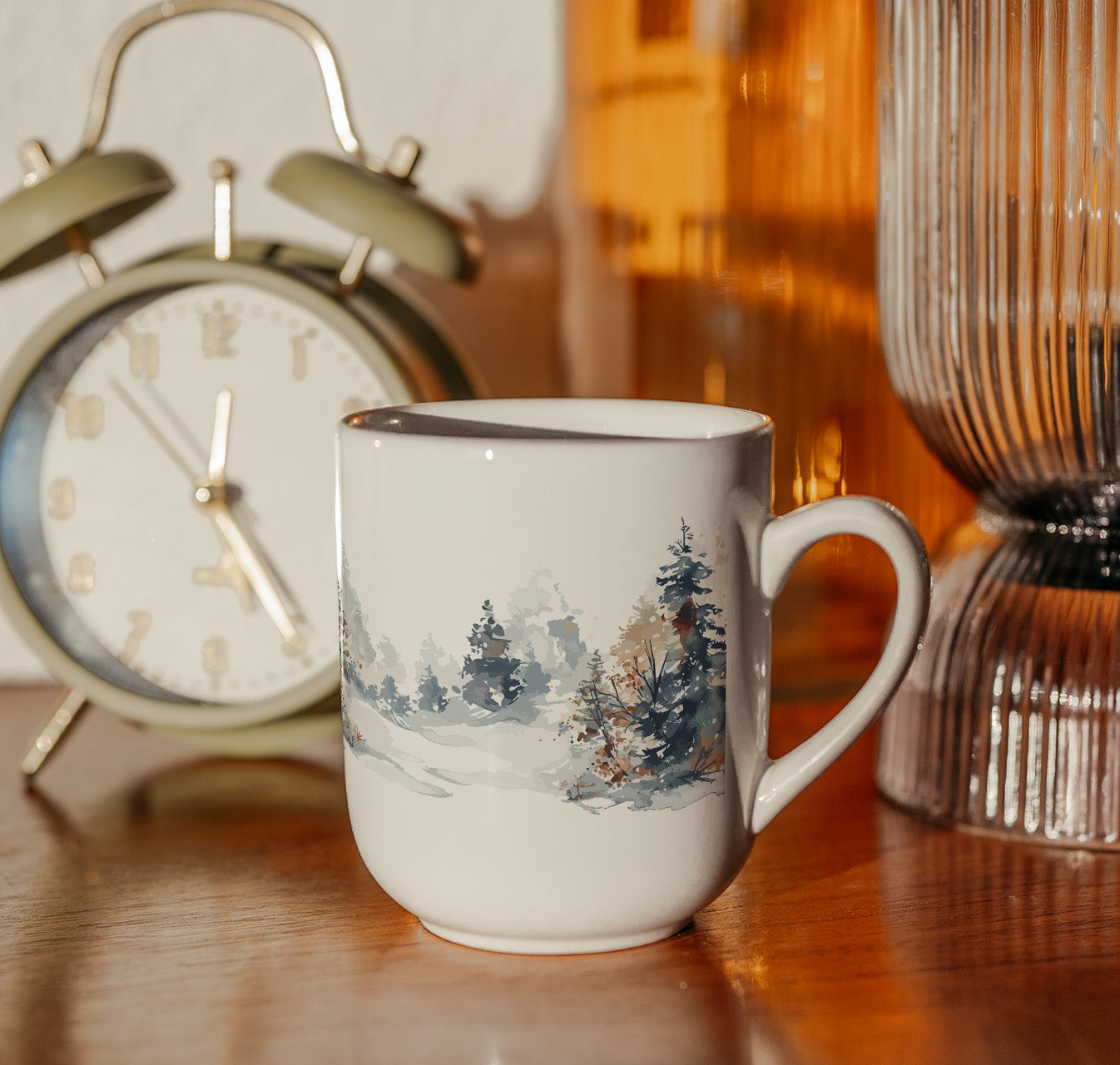 Tasse Weihnachten mit Winterlandschaft Winter Wonder Land Winterwald Keramik