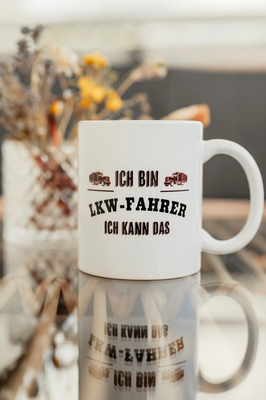 Tasse mit Spruch "Ich bin LKW Fahrer, ich kann das" Berufskraftfahrer LKW-Fahrer