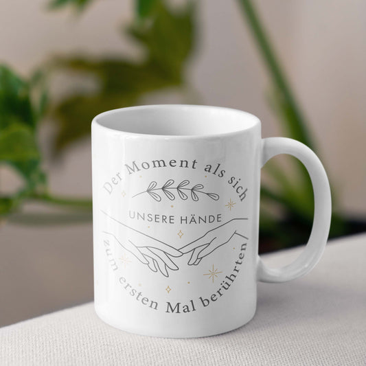 Tasse Valentinstag mit Spruch Geschenk Partner Partnerin Jahrestag minimalistisches romantisches Design