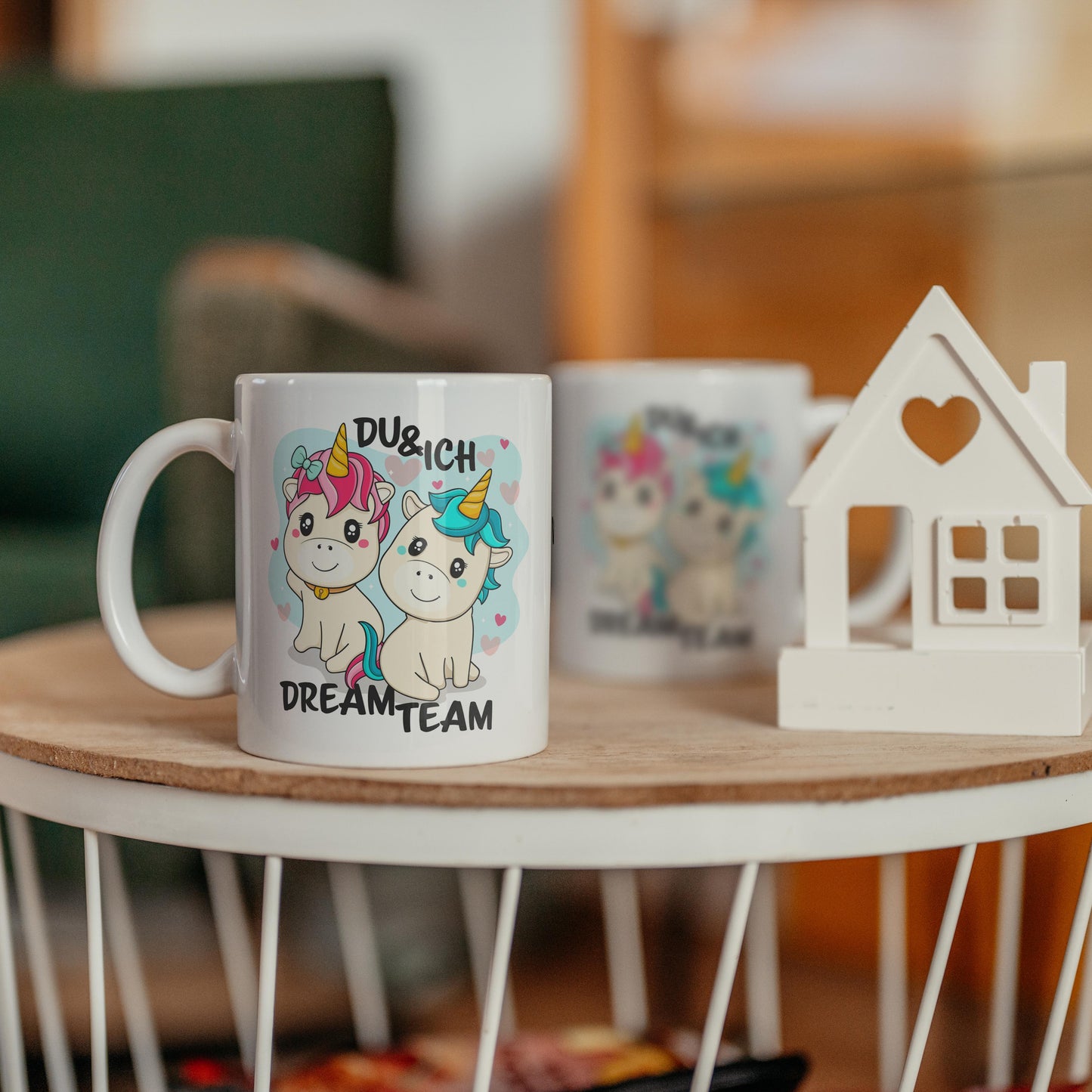 Tasse Valentinstag personalisiert Einhorn Dreamteam Pärchen Geschenk