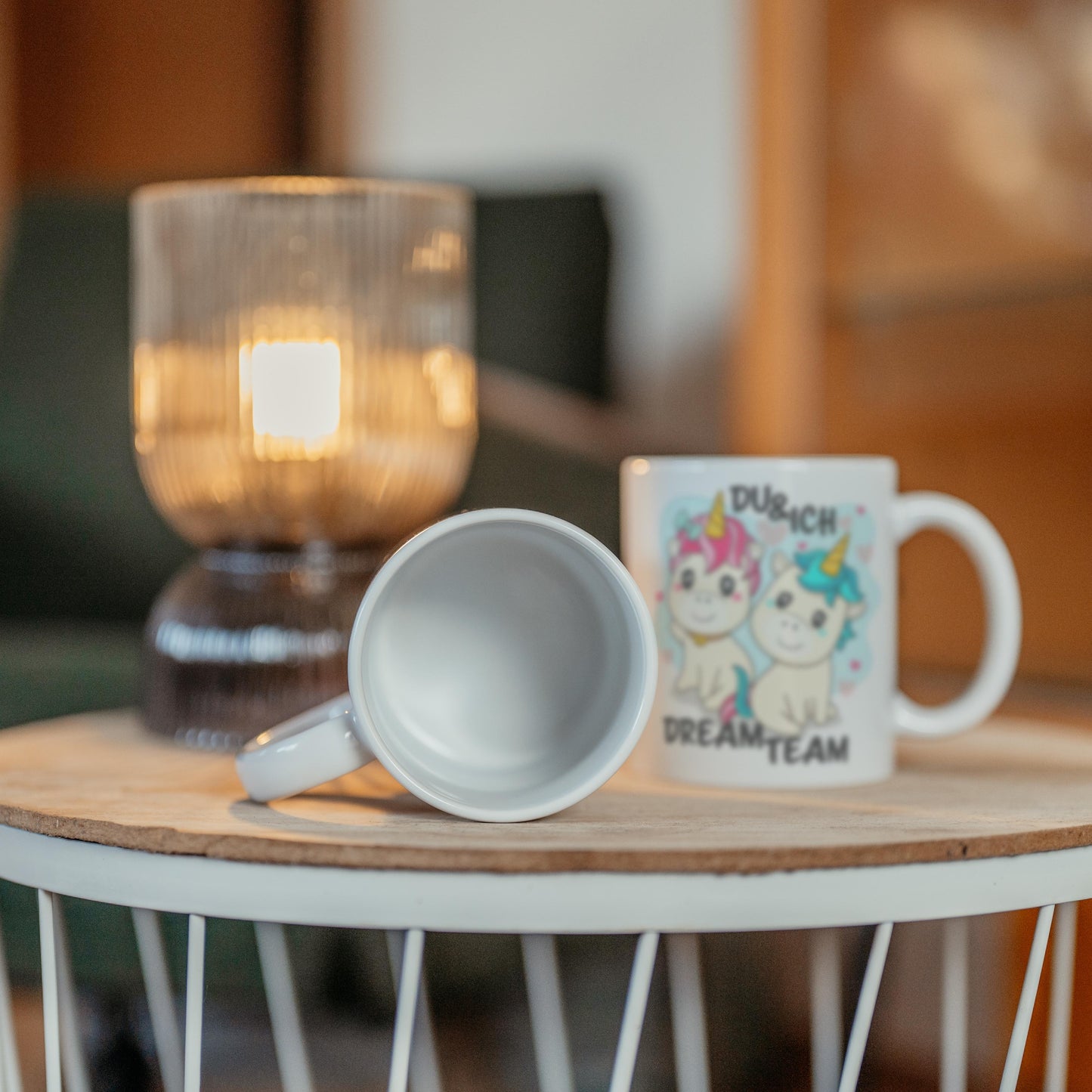 Tasse Valentinstag personalisiert Einhorn Dreamteam Pärchen Geschenk