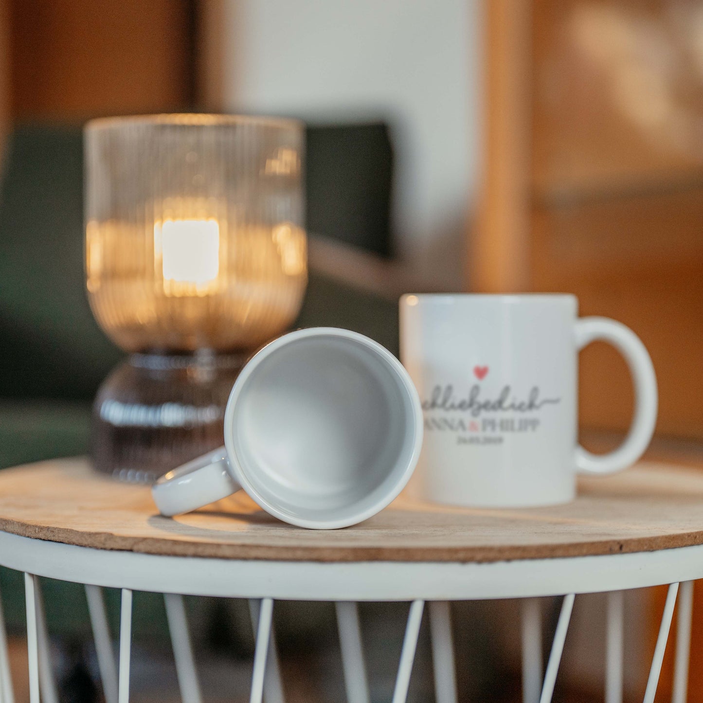 Tasse personalisiert mit Spruch "Ich liebe dich" zum Valentinstag Jahrestag