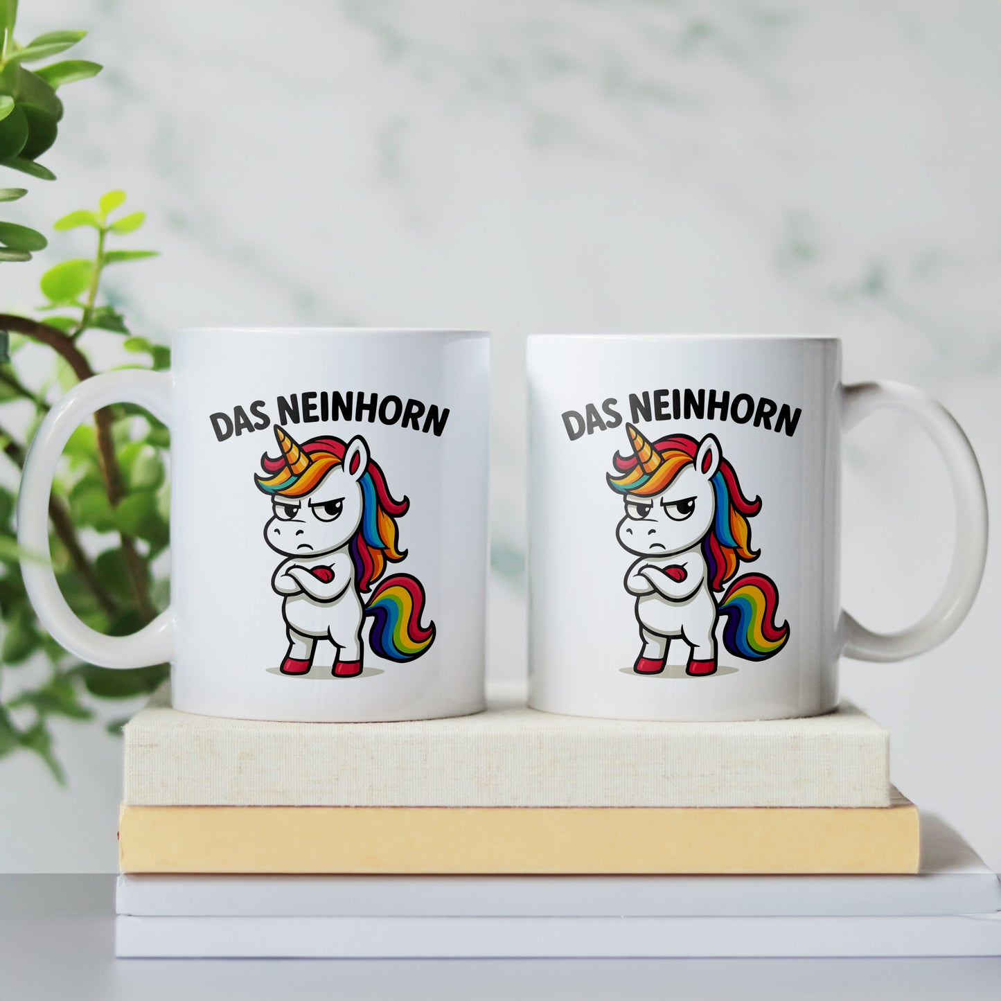Lustige Tasse „Das Neinhorn“ – witzige Einhorn Tasse für Büro & Homeoffice – Sarkasmus Geschenk für Kollegin & Freundin – Kaffeetasse